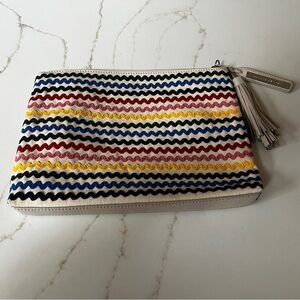 Loeffler Randall Rainbow Clutch Pouch with leather tassel! Like new-never used